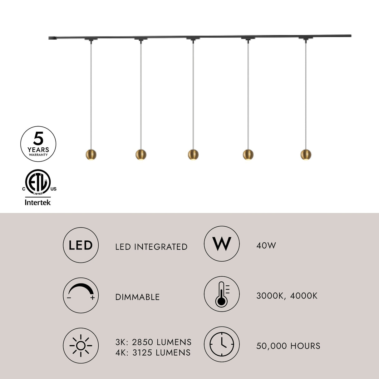 Kuzco Trilo Ceiling Kit - Faria 5-Head