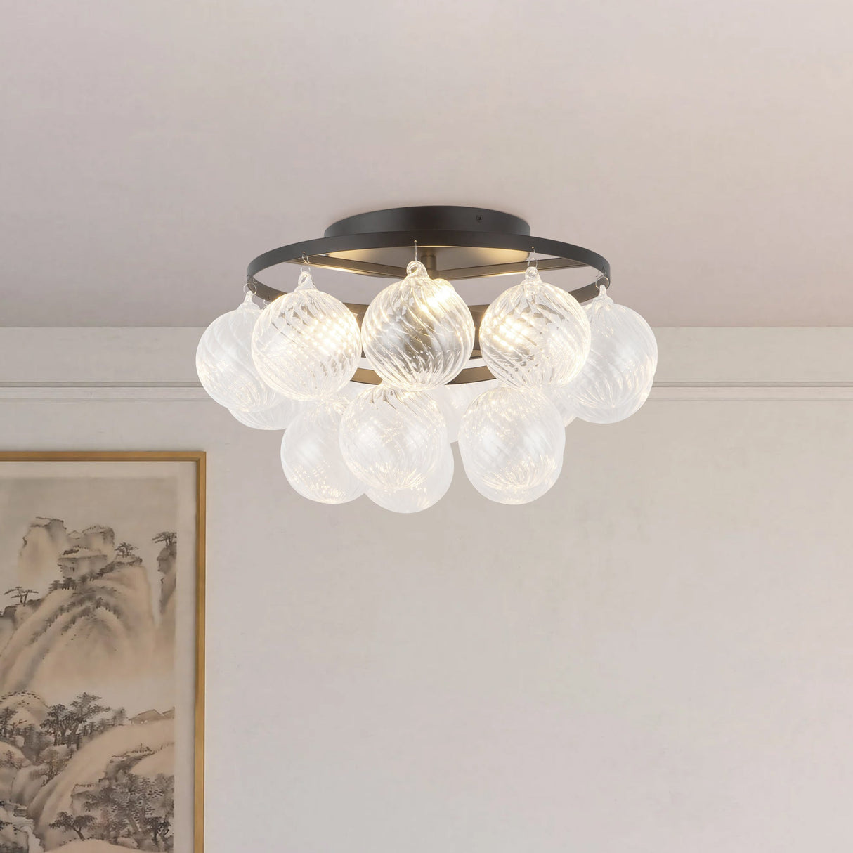 Alora Mood Faye 18-in Semi-Flush Mount
