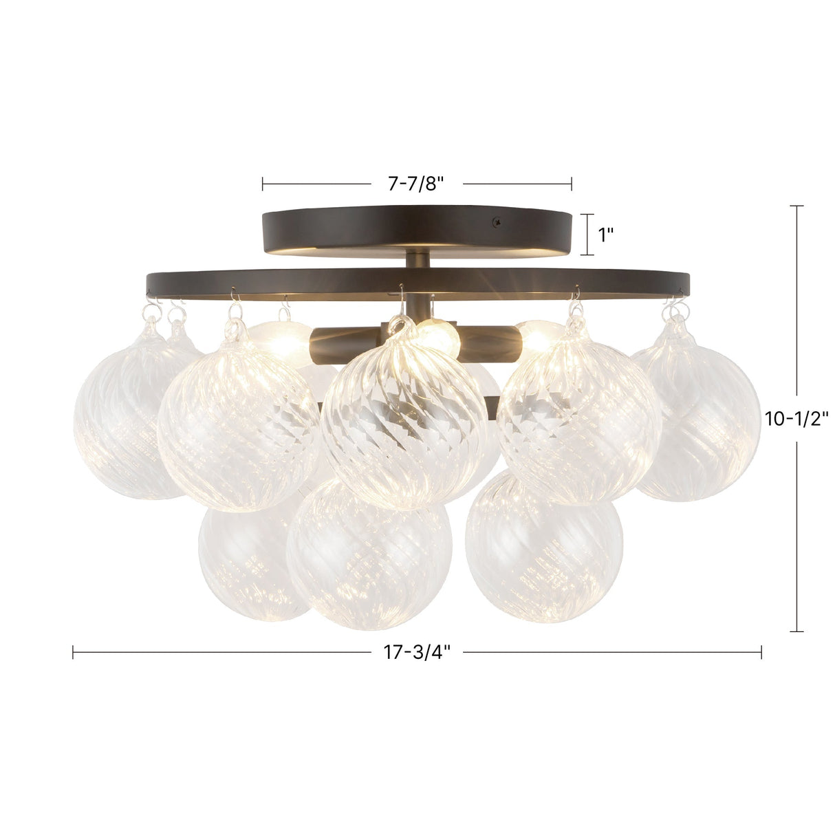 Alora Mood Faye 18-in Semi-Flush Mount