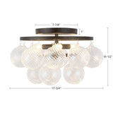 Alora Mood Faye 18-in Semi-Flush Mount
