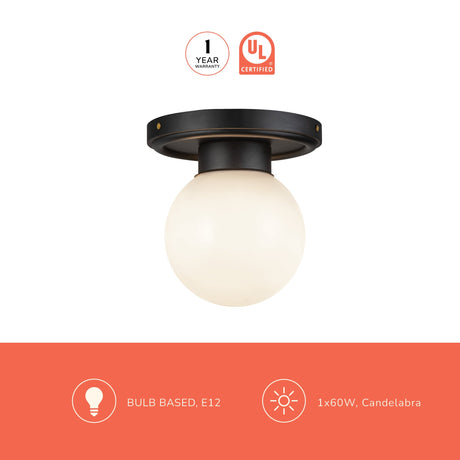 Alora Mood Fiore 6-in Semi-Flush Mount