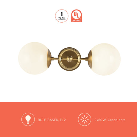 Alora Mood Fiore 18-in Wall/Vanity Light