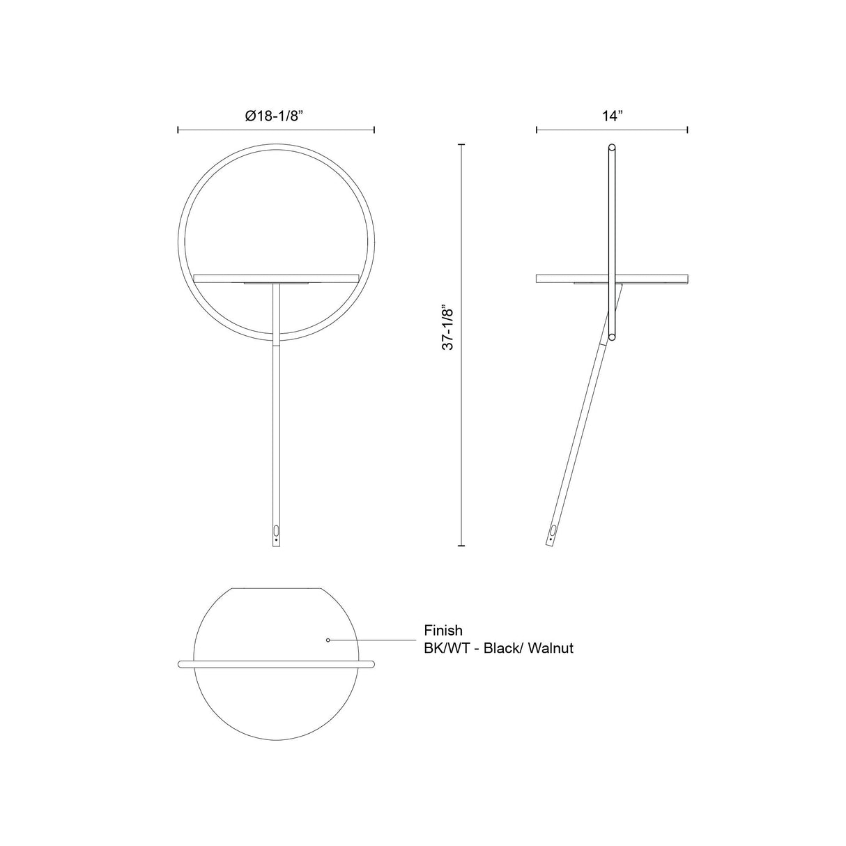 Kuzco Maya 18-in Floor Lamp