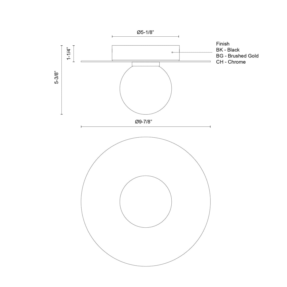 Kuzco Elixir 10-in Flush Mount