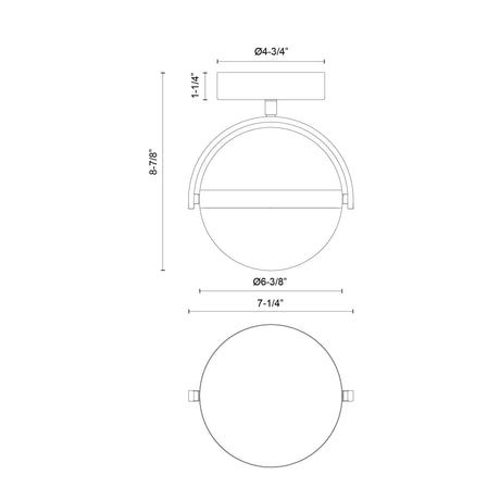 Alora Globo 7-in Flush Mount