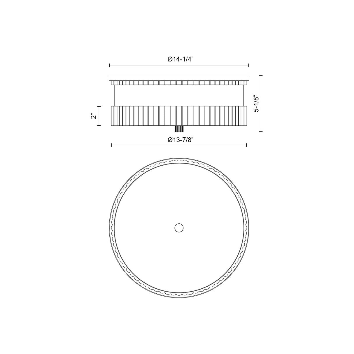 Alora Mood Rue 14-in Flush Mount