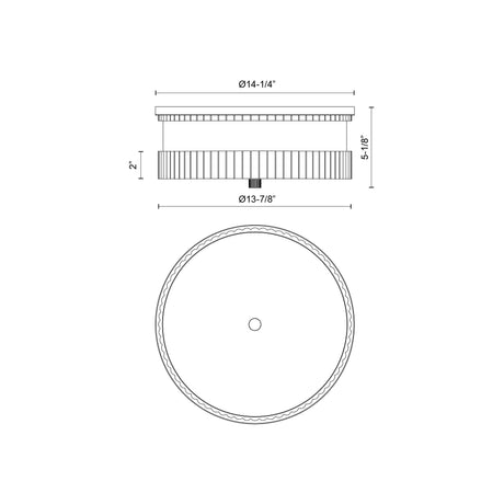 Alora Mood Rue 14-in Flush Mount