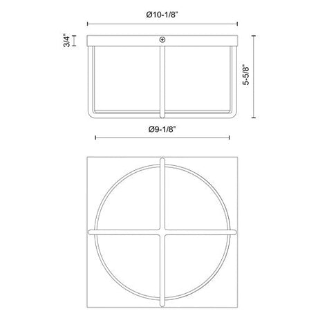 Kuzco Regalo 10-in Flush Mount