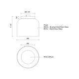 Kuzco Cedar 8-in Flush Mount