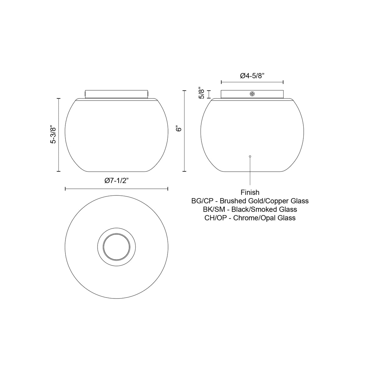 Kuzco Samar 8-in Flush Mount