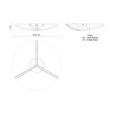 Kuzco Tachi 18-in Flush Mount