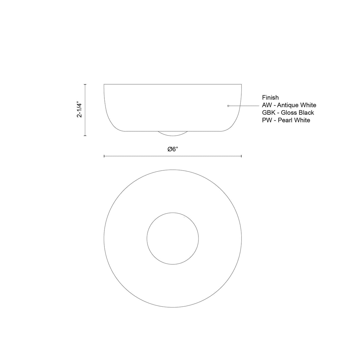 Kuzco Hayden 6-in Flush Mount