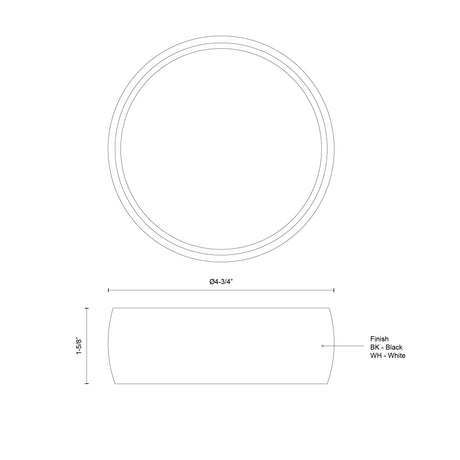 Kuzco Savile 4-in Flush Mount