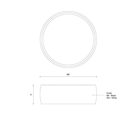 Kuzco Savile 6-in Flush Mount