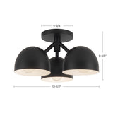 Kuzco Fosso 12-in Semi-Flush Mount