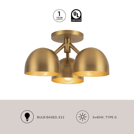 Kuzco Fosso 12-in Semi-Flush Mount
