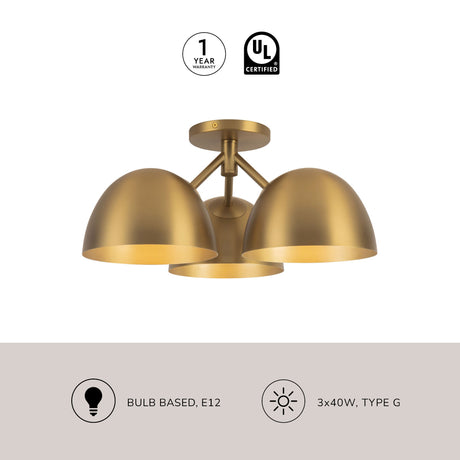 Kuzco Fosso 17-in Semi-Flush Mount