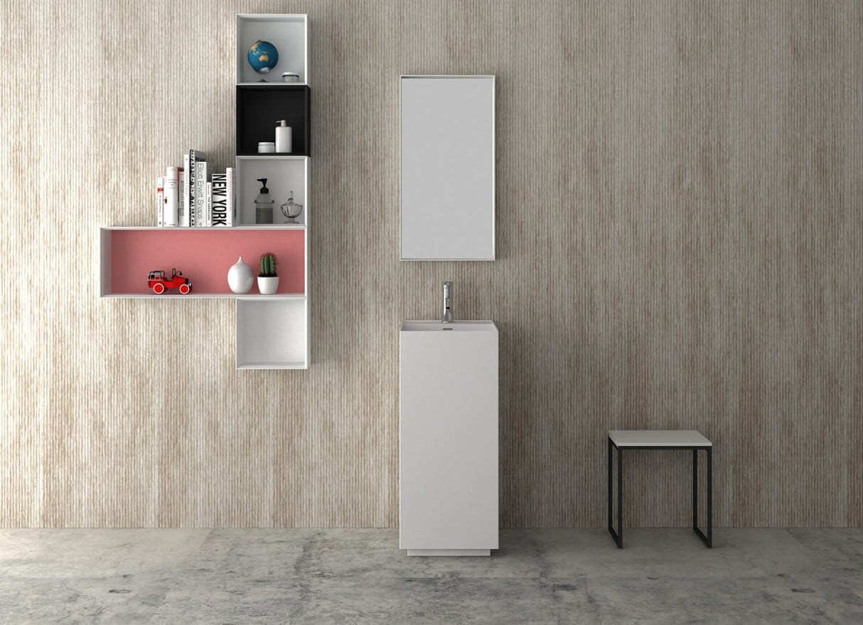 Quortea 15" Freestanding Solid Stone Pedestal