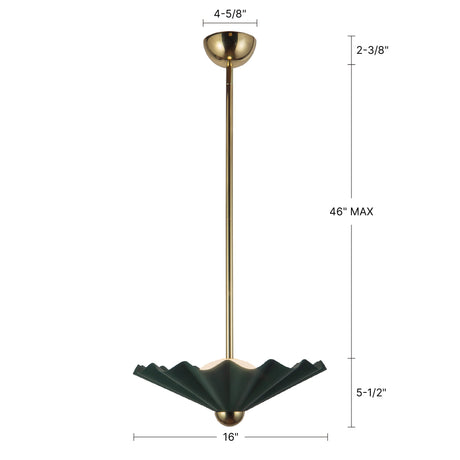 Alora Furrow 16-in Pendant