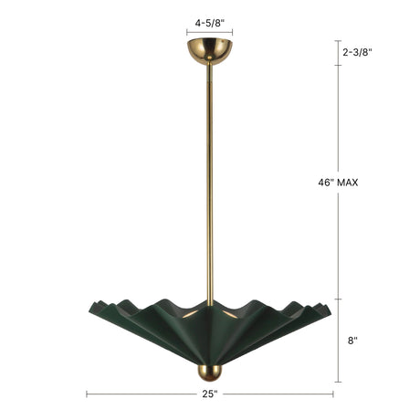 Alora Furrow 25-in Pendant