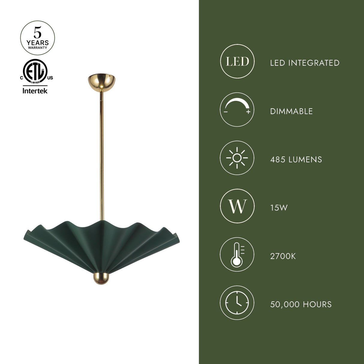 Alora Furrow 25-in Pendant