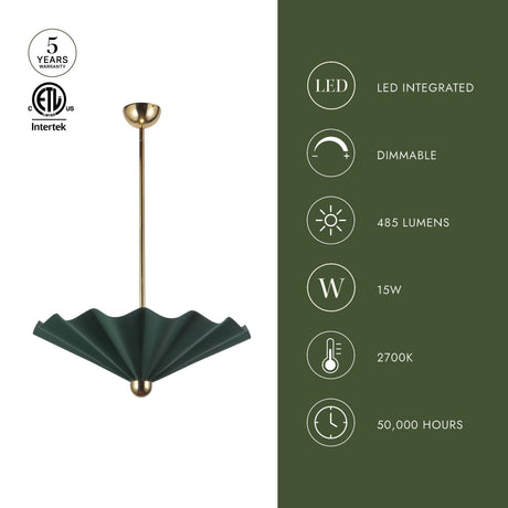 Alora Furrow 25-in Pendant