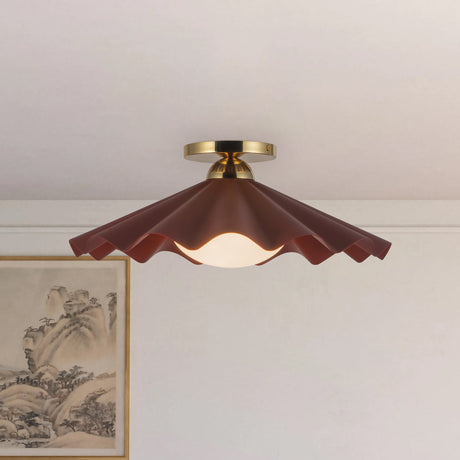 Alora Furrow 16-in Semi-Flush Mount