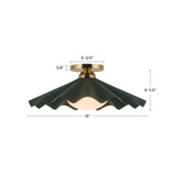 Alora Furrow 16-in Semi-Flush Mount