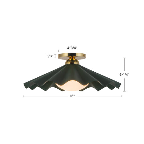 Alora Furrow 16-in Semi-Flush Mount