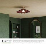 Alora Furrow 16-in Semi-Flush Mount