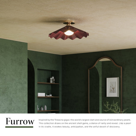 Alora Furrow 16-in Semi-Flush Mount