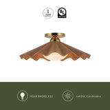 Alora Furrow 16-in Semi-Flush Mount