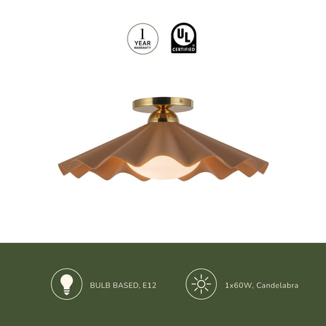 Alora Furrow 16-in Semi-Flush Mount