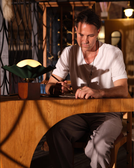 Alora Furrow 12-in Table Lamp