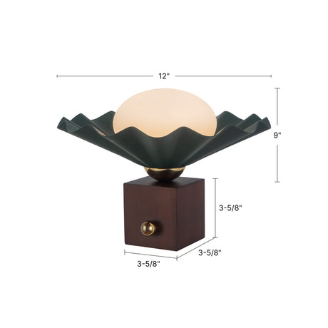 Alora Furrow 12-in Table Lamp