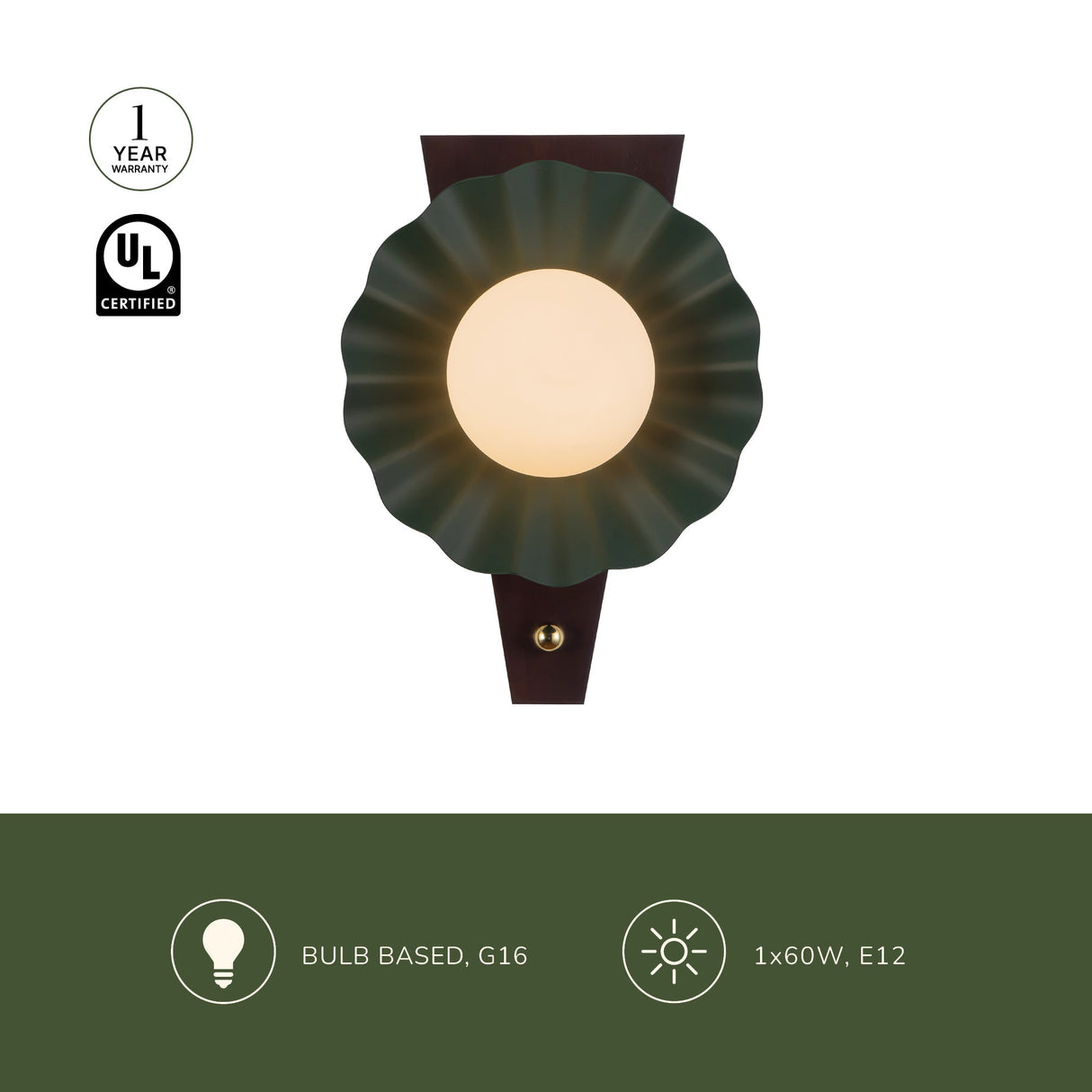 Alora Furrow 12-in Wall Sconce