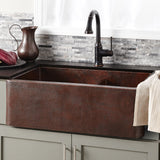 Farmhouse Duet Copper Kitchen Sink