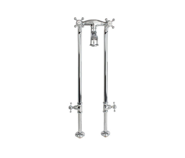 5100 SERIES Basic Extra-Tall Free-Standing Tub Filler with Stop Valves - Cross Handles 5136/3970XL