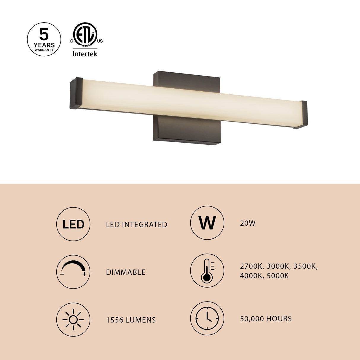 Kuzco Vibe Geri 18-in Wall/Vanity Light