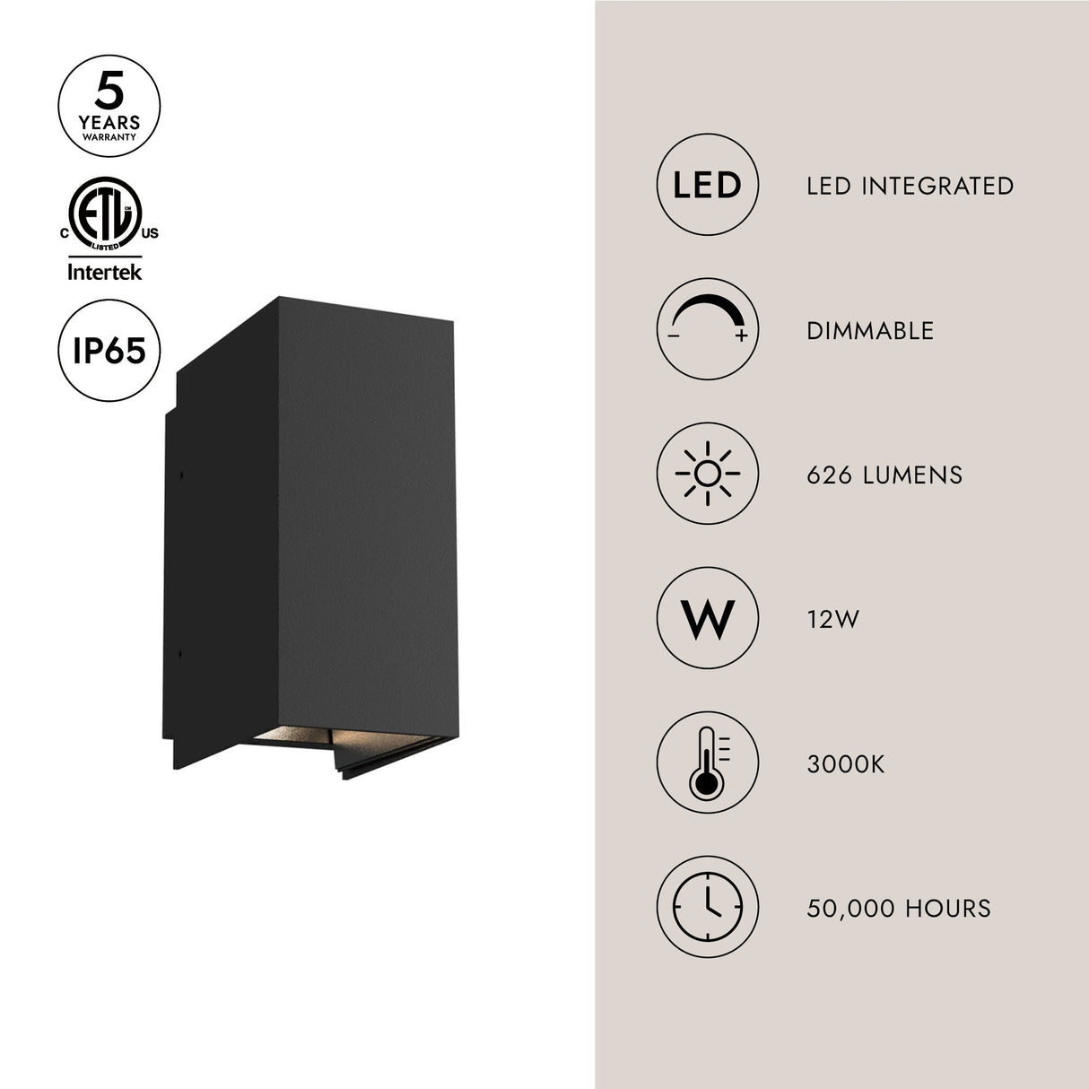Kuzco Helsinki 3-in Exterior Wall Sconce