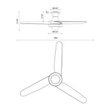 Alora Rubio-H 54-in Hugger Fan