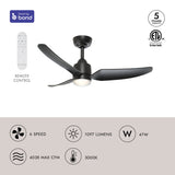 Kuzco Hugo 42-in LED Exterior Ceiling Fan