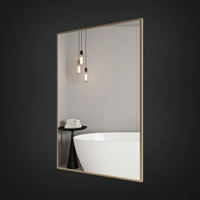 Cove Non-Lit Mirror in Brushed Bronze