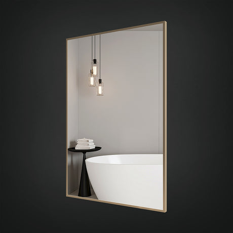 Cove Non-Lit Mirror in Brushed Bronze