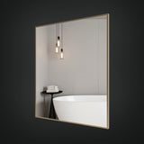 Cove Non-Lit Mirror in Brushed Bronze