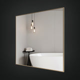 Cove Non-Lit Mirror in Brushed Bronze