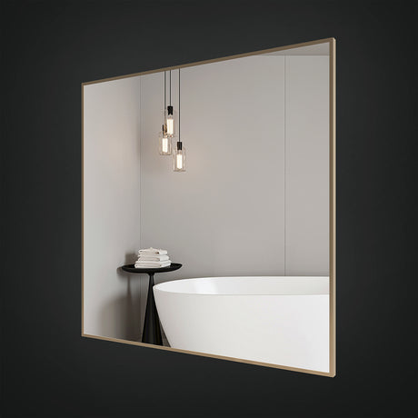 Cove Non-Lit Mirror in Brushed Bronze