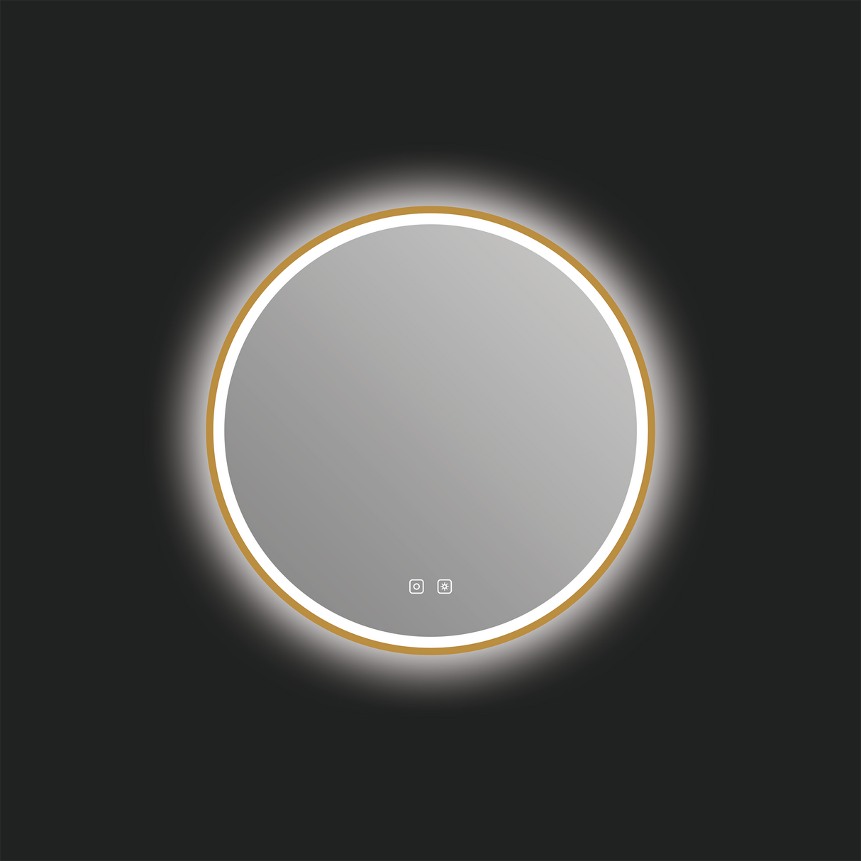 Denver LED Mirror in Brushed Gold