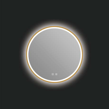 Denver LED Mirror in Brushed Gold