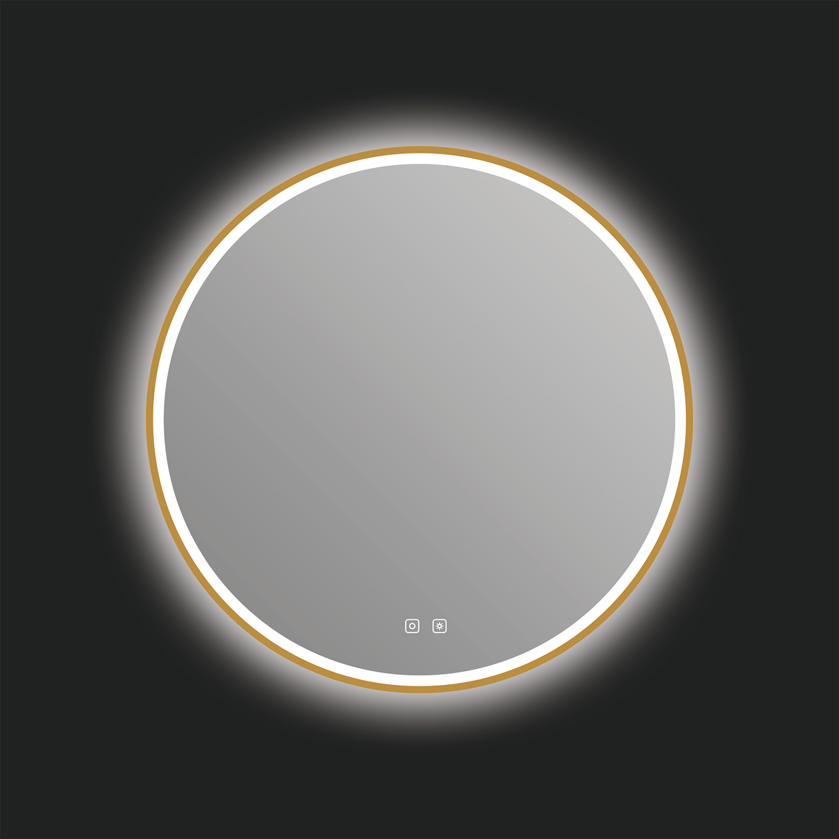 Denver LED Mirror in Brushed Gold